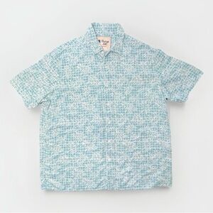 Vintage Silk Men's Aqua Geometric Shirt